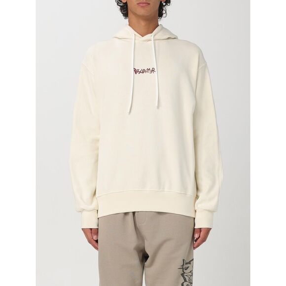 Disclaimer Sweatshirt Men Yellow Cream